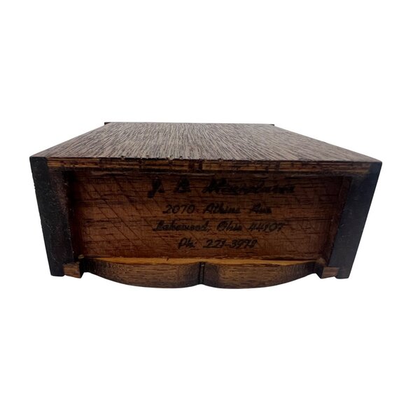 Artisan 1:12 Dollhouse Bow-Front Chest & Dresser w/ Mirror, JB Miniatures Pair - Picture 6 of 9